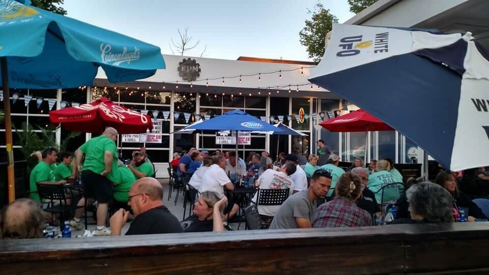 Patrons enjoying patio at RPM Full Service Patio Pub & Grill