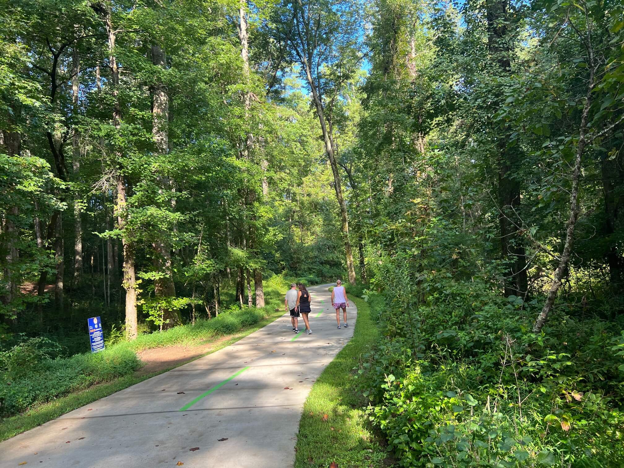 People walking the trail of The LINC