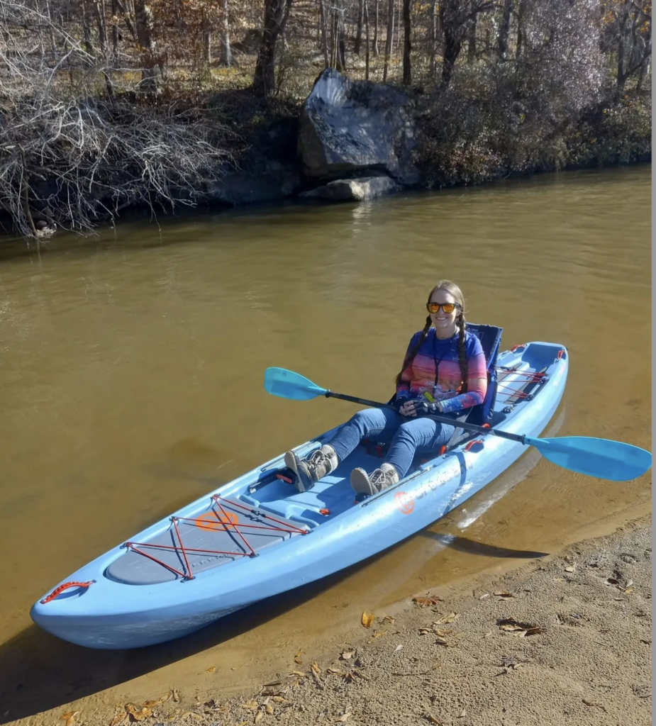 woman in kayak
